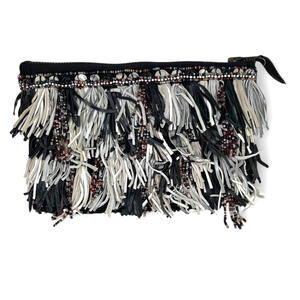 Anthropologie‎ Beaded Fringe Clutch